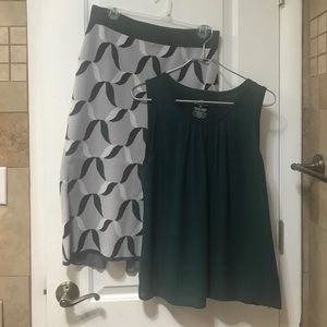 Skirt and blouse outfit